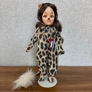 Vintage Effanbee Storybook Collection Cowardly Lion Doll 11" Wizard Oz w/ Stand